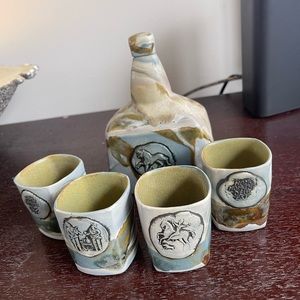 handmade work.  drink set